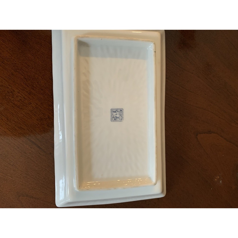 japanese porcelain trinket dish‎ vintage Rectangle - Picture 3 of 4